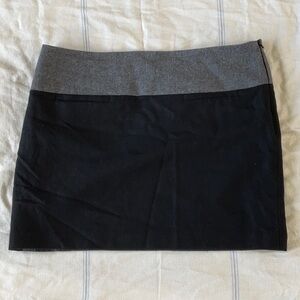 Gap wool-blend black and gray miniskirt